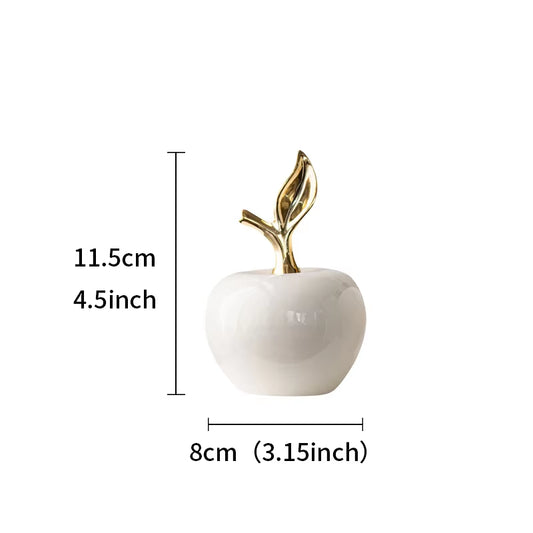 Christmas Gift Apple Ceramic Ornaments Modern Simple European Nordic Style Home Creative Ornaments Living Room Crafts