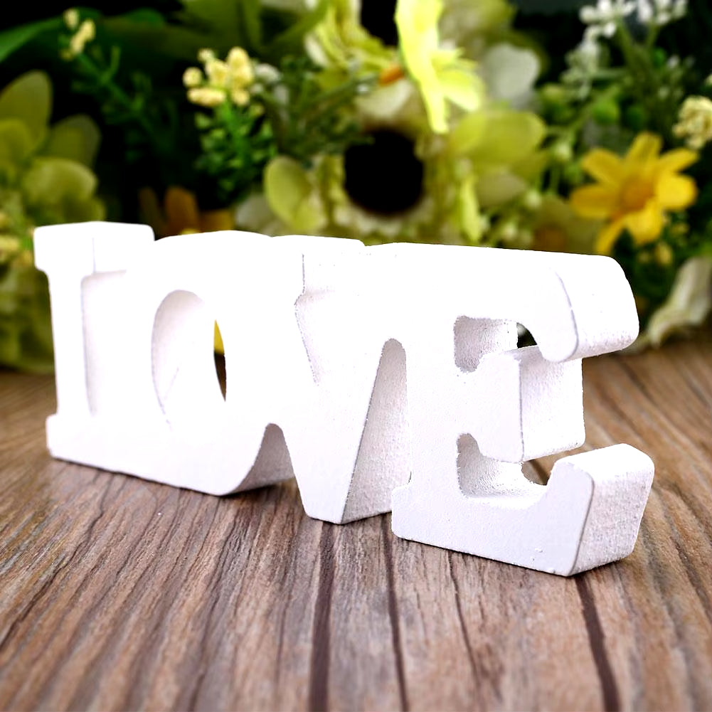 Woody Letters Wood Romantic English Alphabet "LOVE" Home Decoration Accessories Wooden Letter Sign for Crafts Wedding Desk Decor