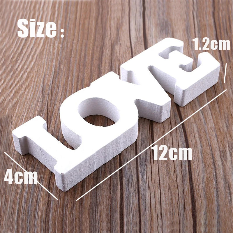 Woody Letters Wood Romantic English Alphabet "LOVE" Home Decoration Accessories Wooden Letter Sign for Crafts Wedding Desk Decor