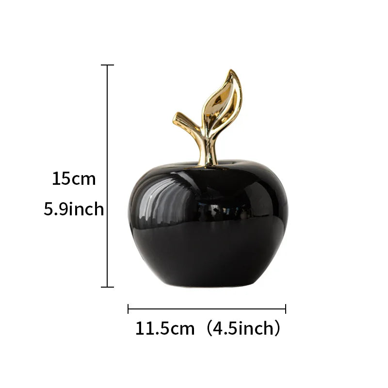 Christmas Gift Apple Ceramic Ornaments Modern Simple European Nordic Style Home Creative Ornaments Living Room Crafts