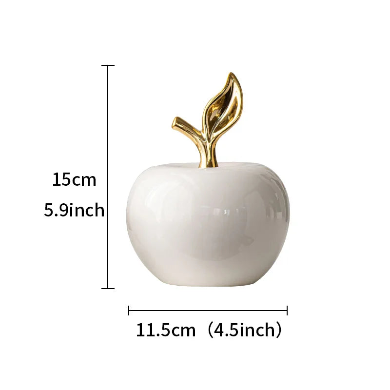 Christmas Gift Apple Ceramic Ornaments Modern Simple European Nordic Style Home Creative Ornaments Living Room Crafts