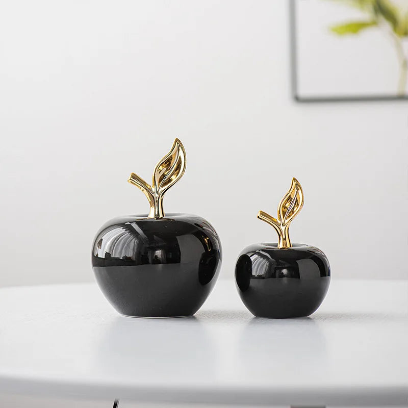 Christmas Gift Apple Ceramic Ornaments Modern Simple European Nordic Style Home Creative Ornaments Living Room Crafts