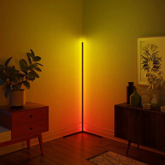 Stylish RGBCW Corner Floor Lamp - Transform Your Space with Colorful Ambiance